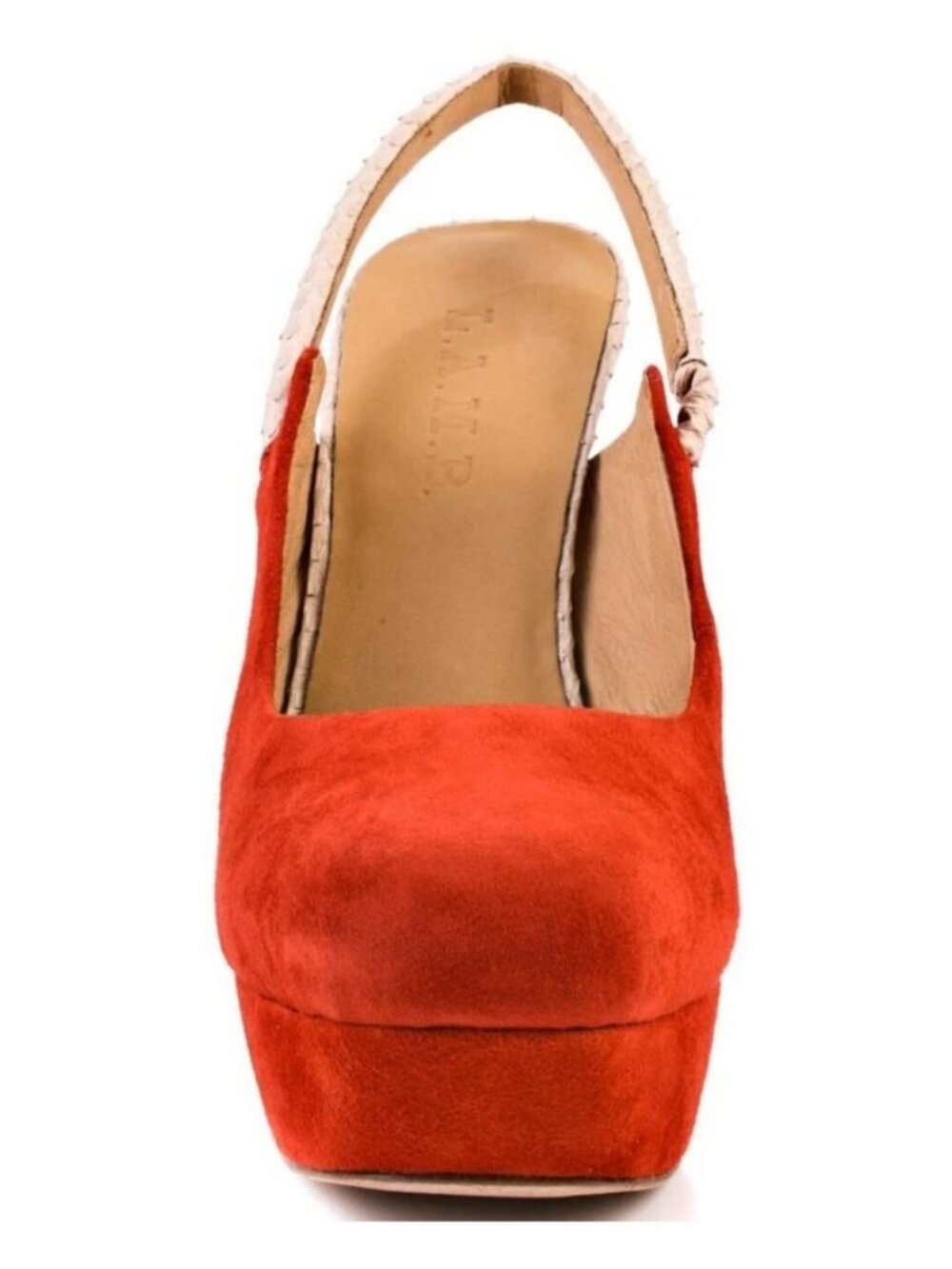 L.A.M.B. Women Ariel Red Slingback Sandal